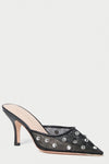 Loeffler Randall Paloma Mesh Mid-Heel Mule with Crystal