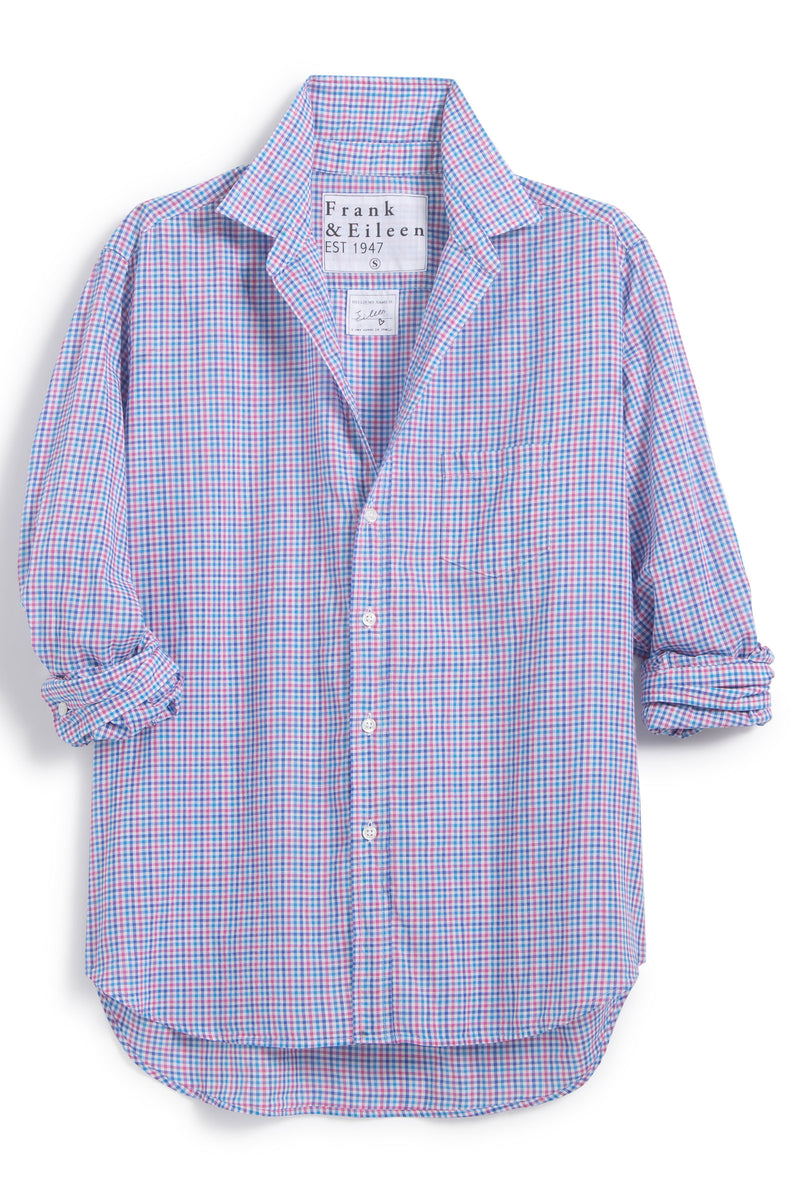 Frank & Eileen "Eileen" Button Up in Pink, Turquoise Multi Check