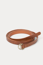 Rachel Comey Stitched Skinny Belt in Caramel