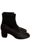 Forte Forte Chic Satin Ankle Boots in Black