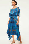 Misa Martina Dress in Cobalt Palms Mix