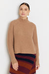 Not Shy Cashmere Crew Quentin Sweater in Camel