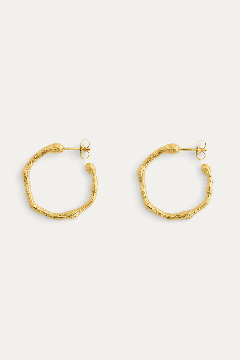 Forte Forte Little Hoop 18k Gold Plated Earrings