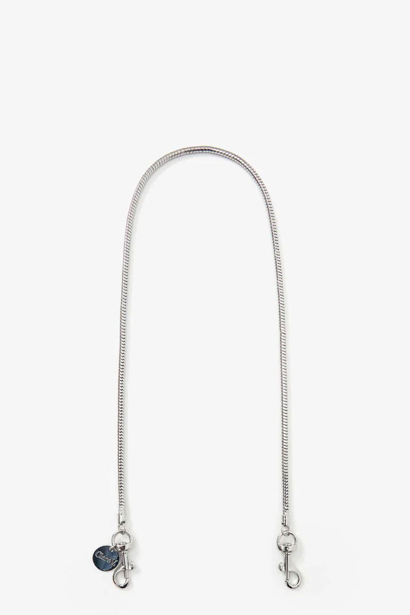 Clare V Snake Chain Shoulder Strap in Silver