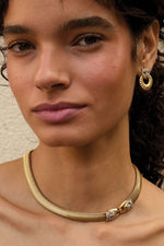 Clare Vivier Snake Chain Collar in Vintage Gold