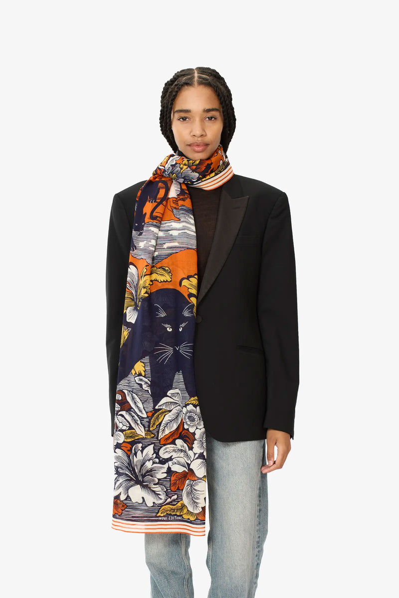 Inoui Editions Panthere Scarf in Orange