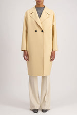 Harris Wharf London Dropped Shoulder Coat in Vanilla