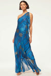 Misa Zephyr Dress in Cobalt Palms Mix