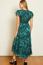 Cabalero Mia Emerald Burnout Dress