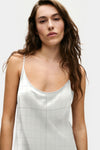 Silk Laundry 1996 Silk Dress in White/Grey Grid