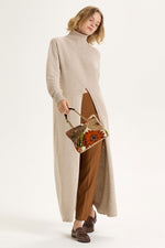 Maliparmi Wool and Cashmere Sweater Dress in White Sand