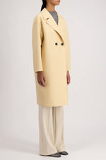 Harris Wharf London Dropped Shoulder Coat in Vanilla