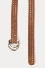 Rachel Comey Stitched Skinny Belt in Caramel