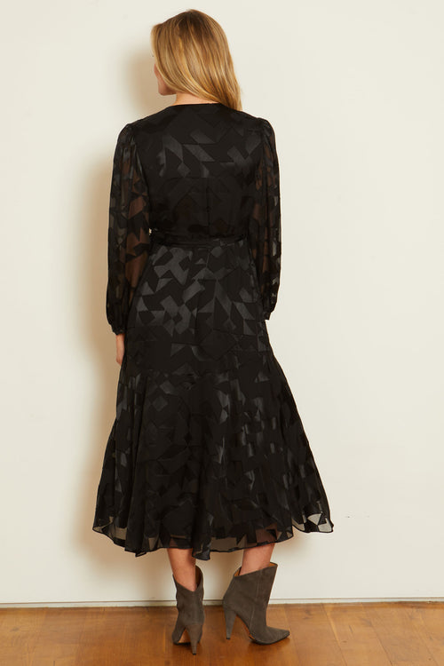 Caballero Moon Maxi in Black Geo Burnout