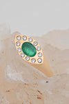 Valley Rose Rhea 14k Gold, Emerald and Diamond Signet Ring