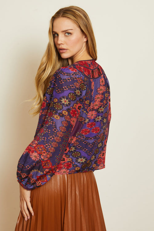 Caballero Emery Patchwork Pansy Top