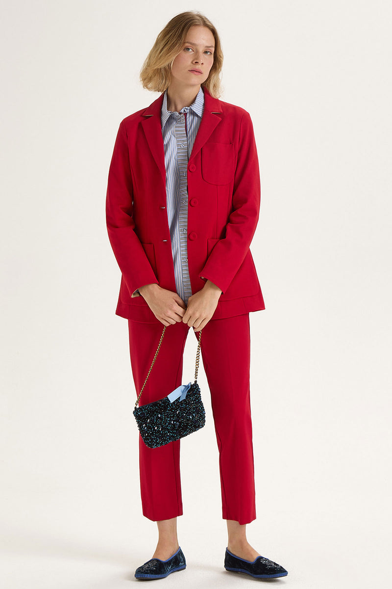 Maliparmi Comfy Jersey Trousers in Red