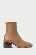 Loeffler Randall Roxy Stretch Ankle Bootie with Block Heel in Safari