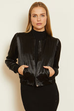 Caballero Lily Black Shiny Woven Jacket