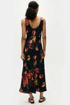 Silk Laundry Scoop Neck Dress Tulipa Black