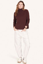 Not Monday Sloane Cashmere Turtleneck in Currant