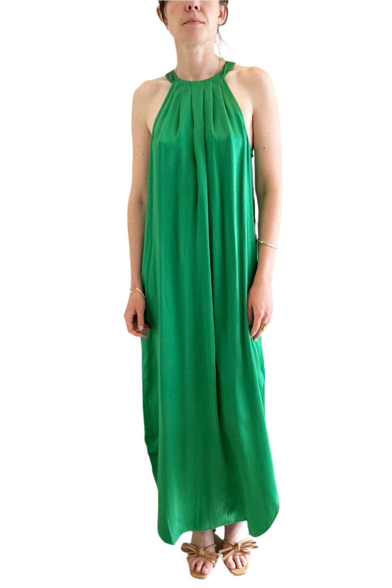 Draped halter dress best sale