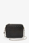 Clare V Snake Chain Crossbody Strap in Silver