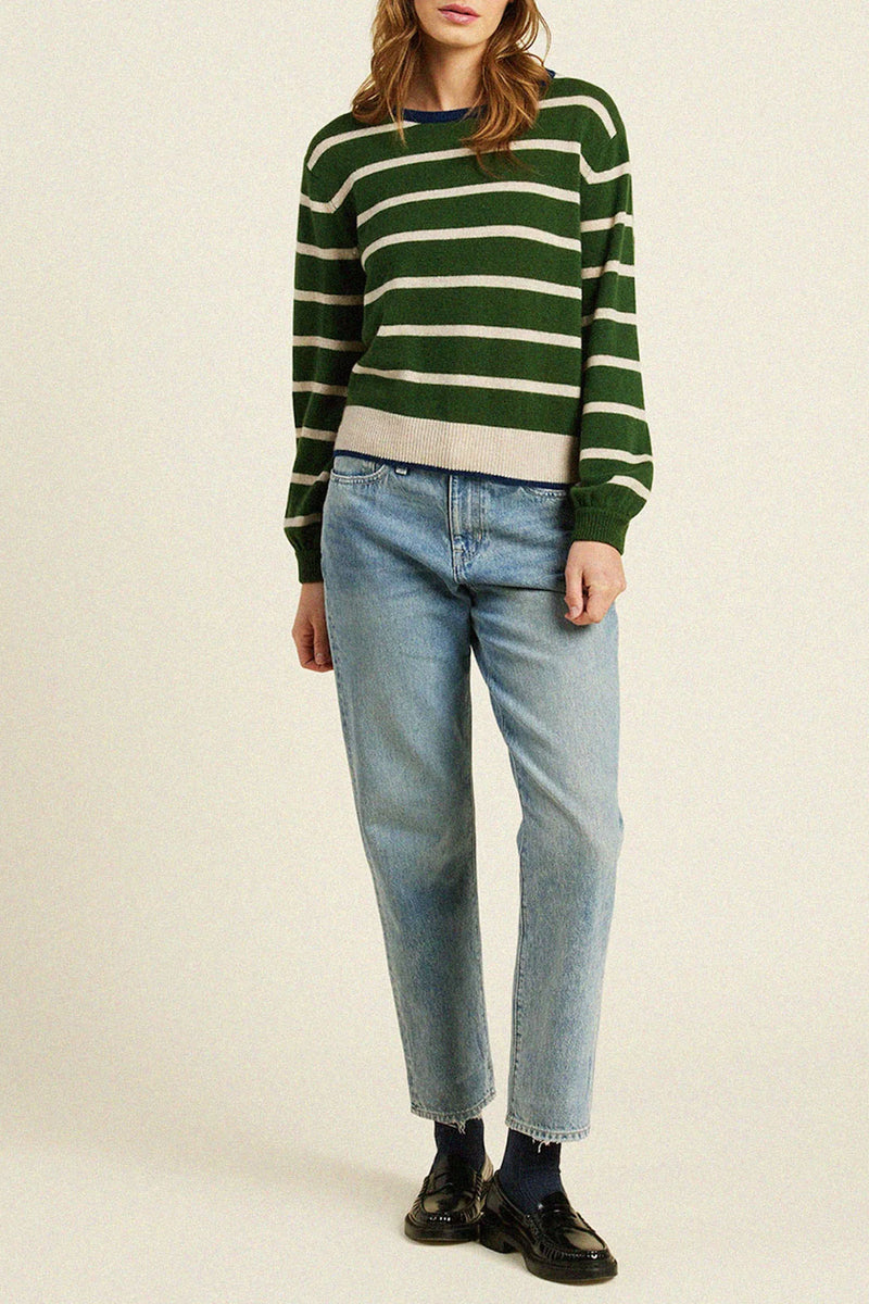 Trovata Ryann Sweater in Green Stripe