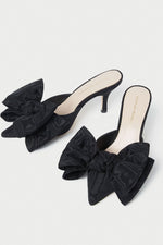 Loeffler Randall Margot Bow Mule Heel in Black