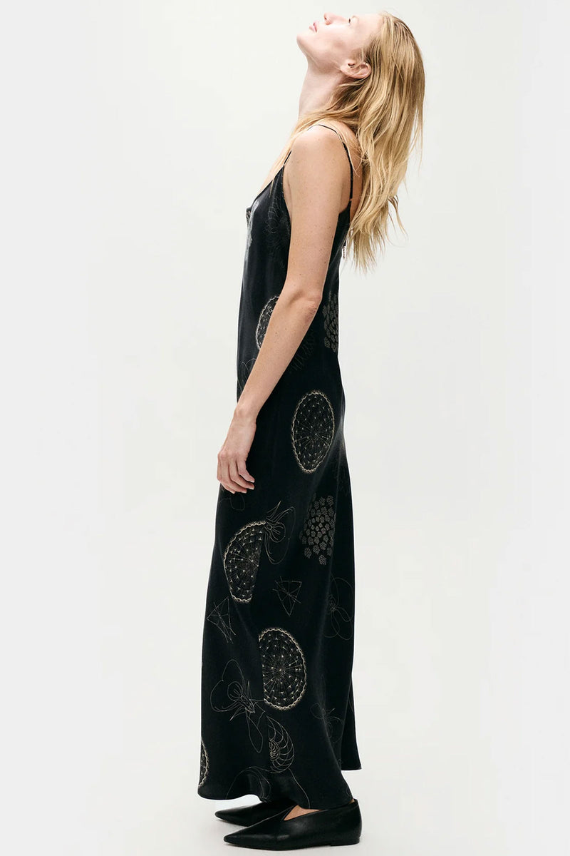 Silk Laundry 1996 Dress in Fibonacci Black