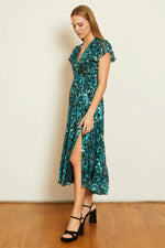 Cabalero Mia Emerald Burnout Dress