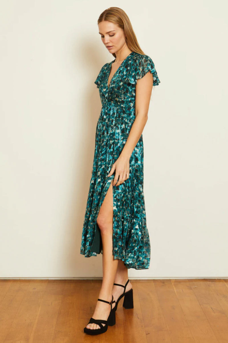 Cabalero Mia Emerald Burnout Dress