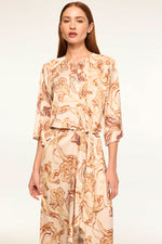 Misa Adina Dress Golden Straw Satin