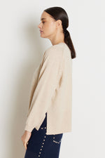 Not Shy V-Neck Frankien Beige Cashmere Sweater