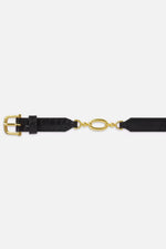 Frame Jewelry Detail Belt in Espresso Croc