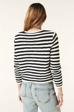 BA&SH Gaspard Cardigan in Navy and Ecru