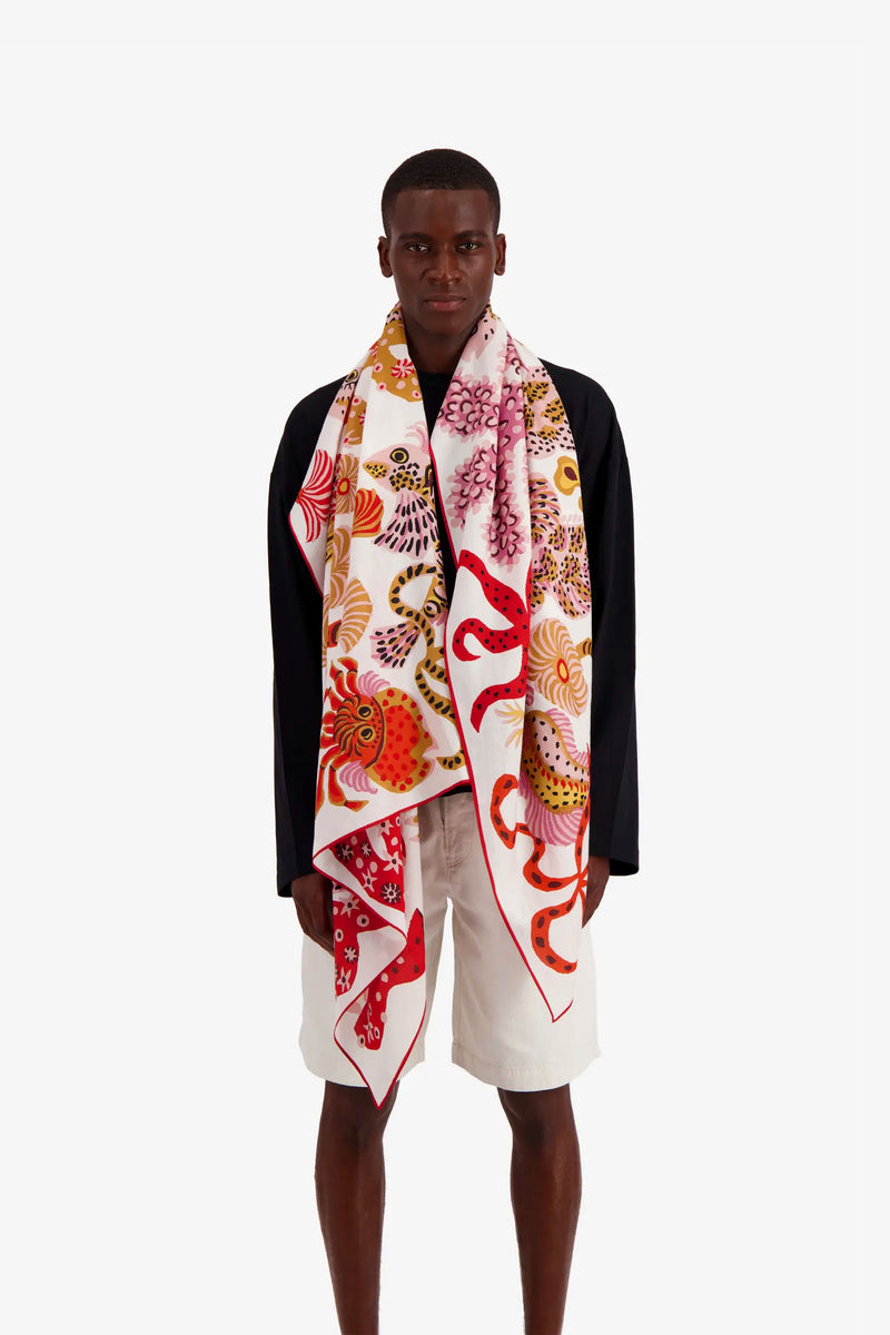 Inoui Editions Jardin De Sirenes White Scarf