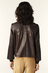 Ba&sh Milos Leather Jacket in Marron