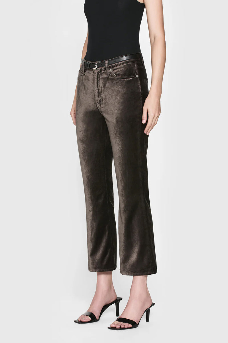 Frame Le Crop Mini Boot Cut Pants in Comet Velvet