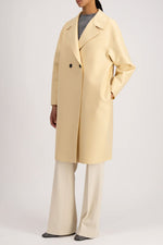 Harris Wharf London Dropped Shoulder Coat in Vanilla