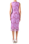 Monique Lhuillier Soraya Lace Short Dress in Lilac Pearl