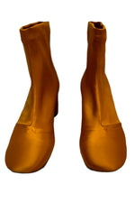 Forte Forte Satin Ankle Boots in Caramel