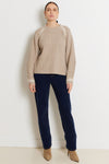 Not Shy Pullover Sweater in Beige and Ivory