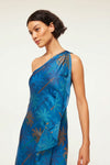 Misa Zephyr Dress in Cobalt Palms Mix