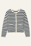 BA&SH Gaspard Cardigan in Navy and Ecru