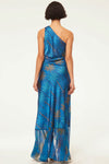 Misa Zephyr Dress in Cobalt Palms Mix