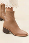 Loeffler Randall Roxy Stretch Ankle Bootie with Block Heel in Safari