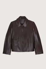 Ba&sh Milos Leather Jacket in Marron