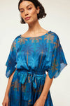 Misa Martina Dress in Cobalt Palms Mix