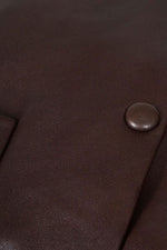 Ba&sh Milos Leather Jacket in Marron